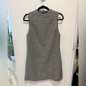 Alice + Olivia Black and White Tweed Mini Dress